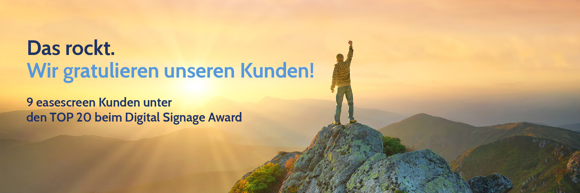 9 von den Top 20 sind easescreen Kunden beim Digital Signage Award 2019